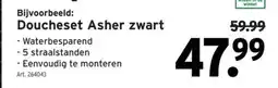 GAMMA Doucheset Asher zwart aanbieding