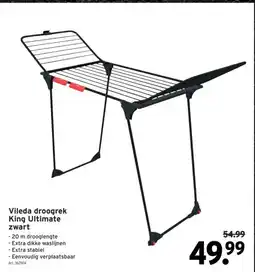 GAMMA Vileda droogrek King Ultimate zwart aanbieding