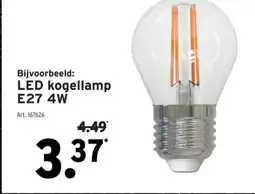 GAMMA LED kogellamp E27 4W aanbieding