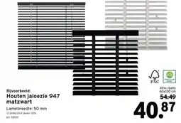 GAMMA Houten jaloezie 947 matzwart aanbieding