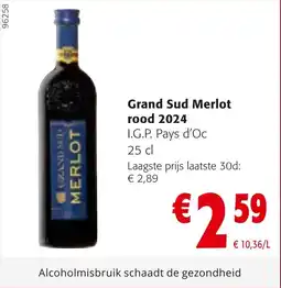 Colruyt Grand Sud Merlot rood 2024 aanbieding
