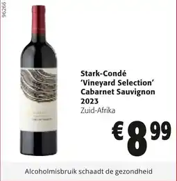 Colruyt 'Vineyard Selection' Cabarnet Sauvignon Stark-Condé 2023 aanbieding