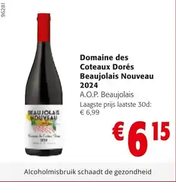 Colruyt Domaine des Coteaux Dorés Beaujolais Nouveau 2024 aanbieding