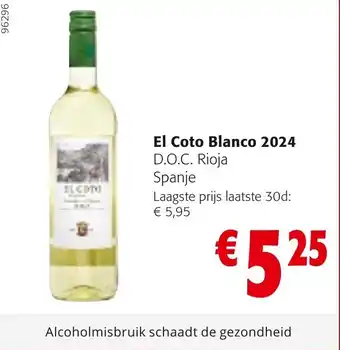 Colruyt El Coto Blanco 2024 aanbieding