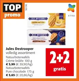 Colruyt Jules Destrooper Natuurboterwafels Pure chocolade aanbieding