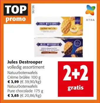Colruyt Jules Destrooper Natuurboterwafels Pure chocolade aanbieding