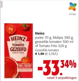 Colruyt Heinz Gezeefde Tomaten aanbieding