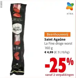 Colruyt Saint Agaûne La Fine droge worst aanbieding
