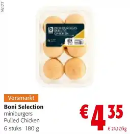 Colruyt Boni Selection miniburgers Pulled Chicken aanbieding
