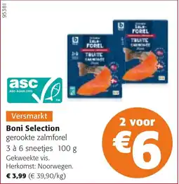 Colruyt Boni Selection Gerookte Zalmforel aanbieding