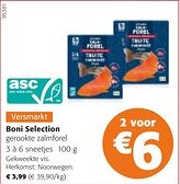 Colruyt Boni Selection Gerookte Zalmforel aanbieding