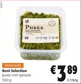 Colruyt Boni Selection Puree met Spinazie aanbieding
