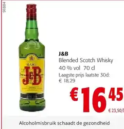 Colruyt J&B Blended Scotch Whisky 40 % vol 70 cl aanbieding