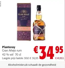 Colruyt Planteray Gran Añejo rum 42 % vol 70 cl aanbieding