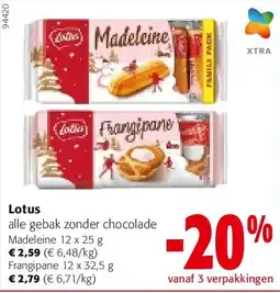Colruyt Lotus Madeleine 12 x 25 g aanbieding