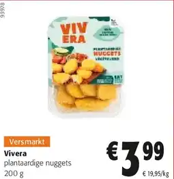 Colruyt Vivera plantaardige nuggets 200 g aanbieding