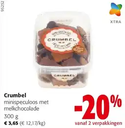 Colruyt Crumbel minispeculoos met melkchocolade 300 g aanbieding
