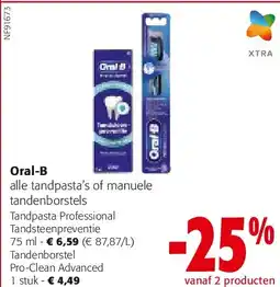 Colruyt Oral-B Tandpasta Professional Tandsteenpreventie 75 ml aanbieding