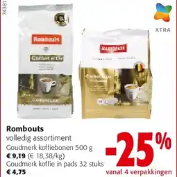 Colruyt Rombouts Goudmerk koffiebonen 500 g aanbieding