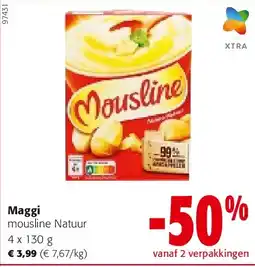 Colruyt Maggi mousline Natuur 4 x 130 g aanbieding
