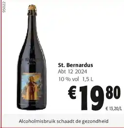Colruyt St. Bernardus Abt 12 2024 10 % vol 1,5 L aanbieding