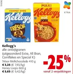 Colruyt Kellogg’s Trésor Melkchocolade 410 g aanbieding