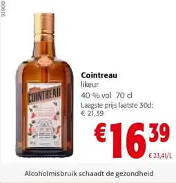 Colruyt Cointreau likeur 40 % vol 70 cl aanbieding