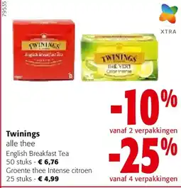 Colruyt Twinings English Breakfast Tea 50 stuks aanbieding