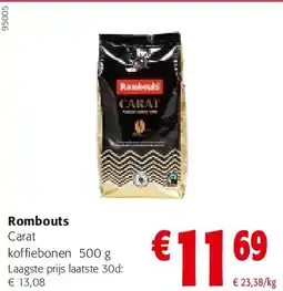 Colruyt Rombouts Carat koffiebonen 500 g aanbieding