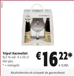 Colruyt Tripel Karmeliet 8,2 % vol 4 x 33 cl aanbieding