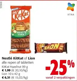 Colruyt KitKat Hazelnut 99 g aanbieding