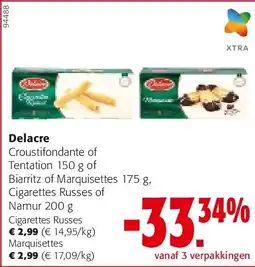 Colruyt Delacre Cigarettes Russes aanbieding