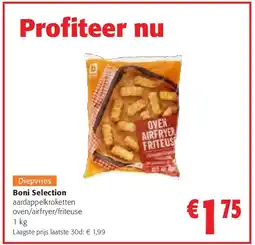Colruyt Boni Selection aardappelkroketten oven/airfryer/friteuse 1 kg aanbieding