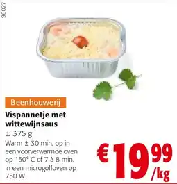 Colruyt Vispannetje met wittewijnsaus aanbieding