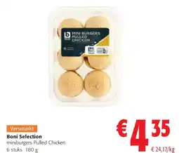 Colruyt Boni Selection miniburgers Pulled Chicken 6 stuks 180 g aanbieding