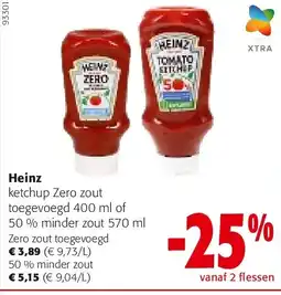Colruyt Heinz Zero zout toegevoegd aanbieding