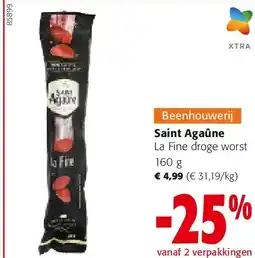 Colruyt Saint Agaûne La Fine droge worst 160 g aanbieding