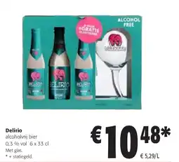 Colruyt Delirio alcoholvrij bier 0,3 % vol 6 x 33 cl aanbieding