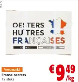 Colruyt Franse oesters 12 stuks aanbieding