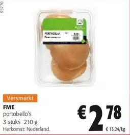 Colruyt FME portobello’s 3 stuks 210 g aanbieding