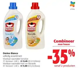 Colruyt Omino Bianco Vloeibaar wasmiddel Sensitive 37 dosissen 1,48 L aanbieding