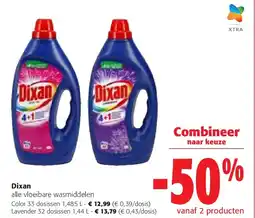 Colruyt Dixan Color 33 dosissen 1,485 L aanbieding
