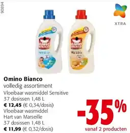 Colruyt Omino Bianco Vloeibaar wasmiddel Sensitive 37 dosissen 1,48 L aanbieding