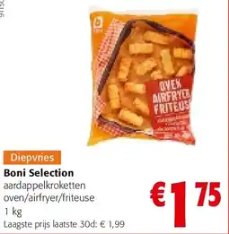 Colruyt Boni Selection aardappelkroketten oven/airfryer/friteuse 1 kg aanbieding