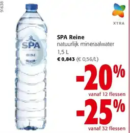 Colruyt SPA Reine natuurlijk mineraalwater 1,5 L aanbieding