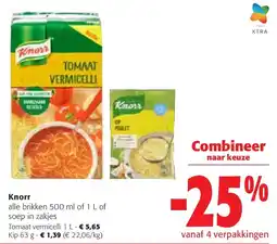Colruyt Knorr Tomaat vermicelli 1 L aanbieding