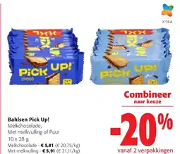 Colruyt Bahlsen Pick Up! Melkchocolade aanbieding