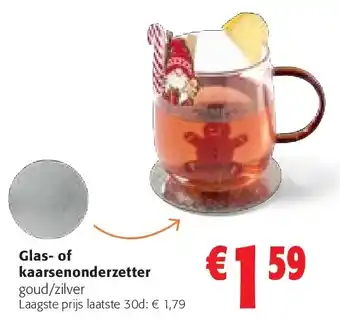 Colruyt Glas- of kaarsenonderzetter aanbieding
