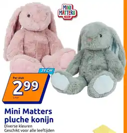 Action Mini Matters pluche konijn 39 CM aanbieding
