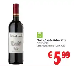 Colruyt Clos La Coutale Malbec 2022 aanbieding